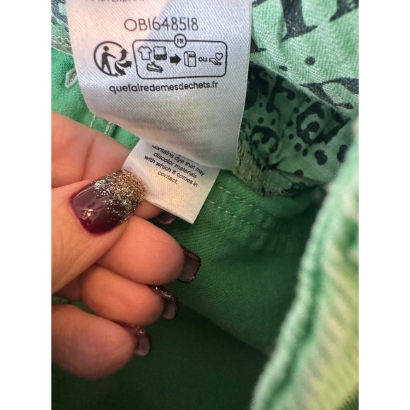 We The Free People High-Rise Straight Leg Jeans Size 26 Green 5 Pocket EUC - Picture 14 of 16